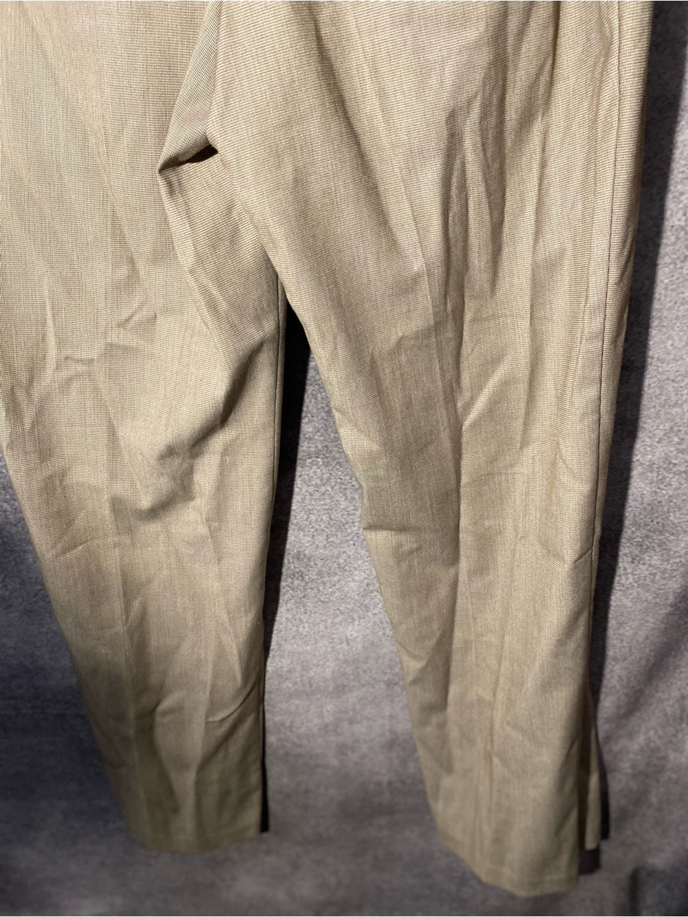 212 Collection Womens Dress Pants Size 14 Average Classic Fit Tan Houndstooth - Picture 9 of 10